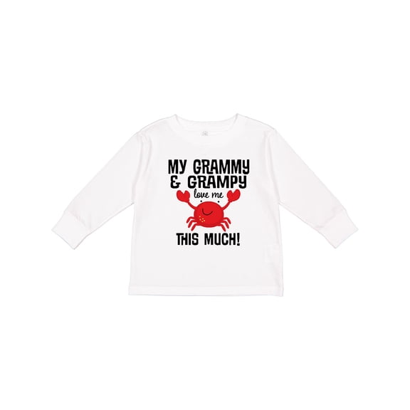 Inktastic My Grammy and Grampy Love Me Boys or Girls Long Sleeve Toddler T-Shirt