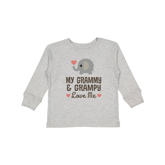 Inktastic My Grammy and Grampy Love Me Boys or Girls Long Sleeve Toddler T-Shirt