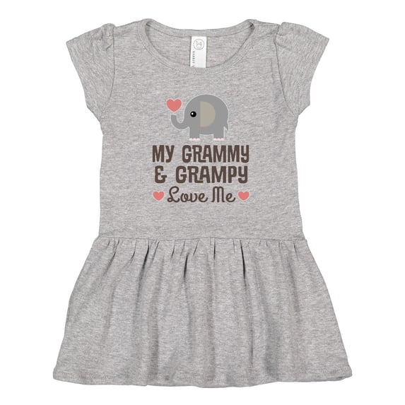 Inktastic My Grammy and Grampy Love Me Gift Girls Toddler Dress