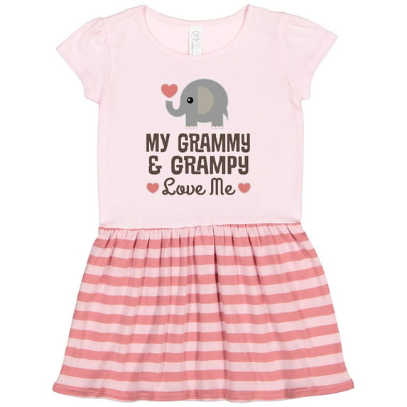Inktastic My Grammy and Grampy Love Me Gift Outfit Gift Toddler Girl Dress