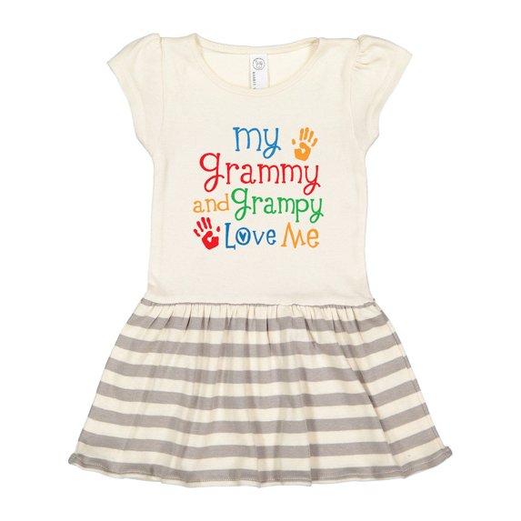 Inktastic My Grammy and Grampy Love Me Gift Toddler Girl Dress