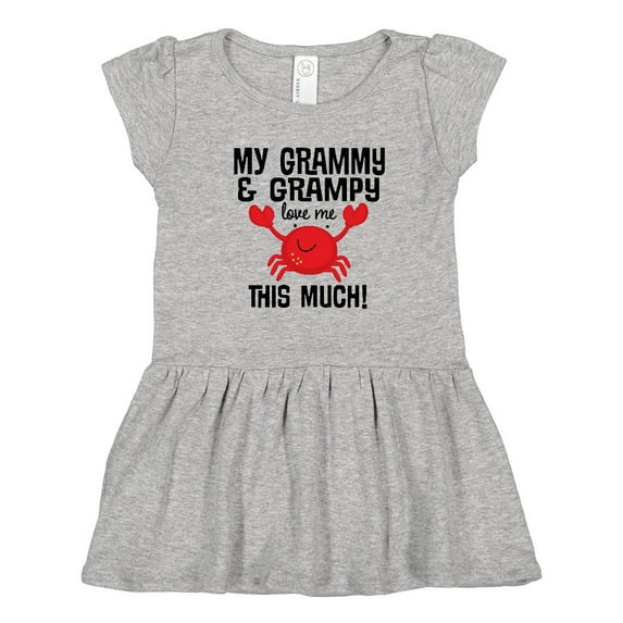 Inktastic My Grammy and Grampy Love Me Girls Toddler Dress