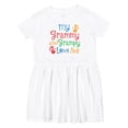 thumbnail image 1 of Inktastic My Grammy and Grampy Love Me Girls Toddler Dress, 1 of 5