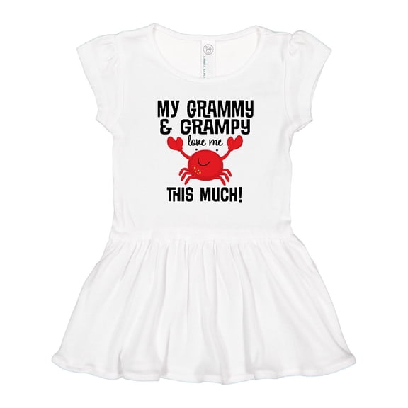 Inktastic My Grammy and Grampy Love Me Girls Toddler Dress