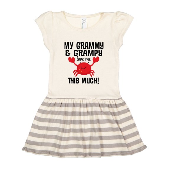 Inktastic My Grammy and Grampy Love Me Outfit Gift Toddler Girl Dress