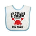 thumbnail image 1 of Inktastic My Grammy and Grandpa Love Me Boys or Girls Baby Bib, 1 of 4