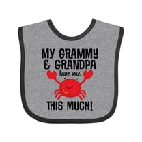 Inktastic My Grammy and Grandpa Love Me Boys or Girls Baby Bib
