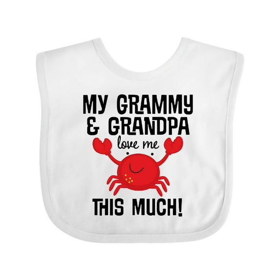 Inktastic My Grammy and Grandpa Love Me Boys or Girls Baby Bib
