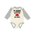 thumbnail image 1 of Inktastic My Grammy and Grandpa Love Me Boys or Girls Long Sleeve Baby Bodysuit, 1 of 5