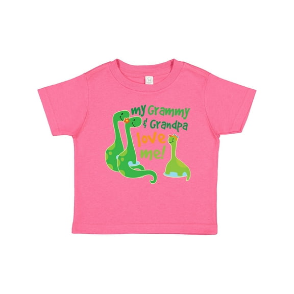 Inktastic My Grammy and Grandpa Love Me Grandson Dinosaur Boys Toddler T-Shirt