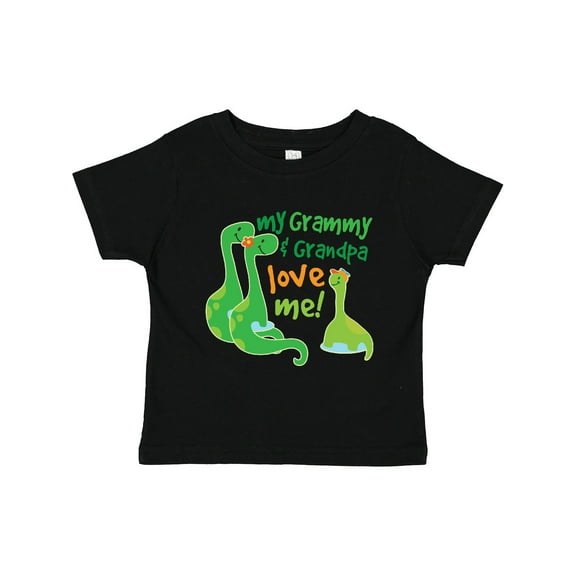 Inktastic My Grammy and Grandpa Love Me Grandson Dinosaur Boys Toddler T-Shirt