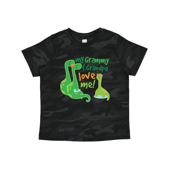 Inktastic My Grammy and Grandpa Love Me Grandson Dinosaur Boys Toddler T-Shirt