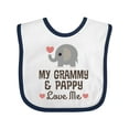 thumbnail image 1 of Inktastic My Grammy and Pappy Love Me Grandchild Boys or Girls Baby Bib, 1 of 4