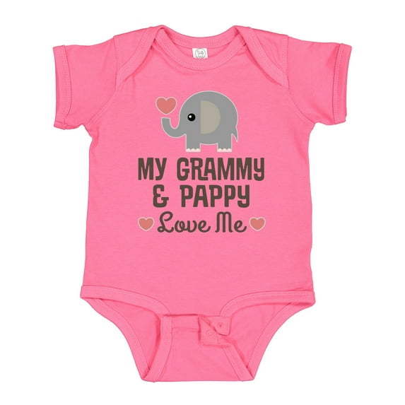 Inktastic My Grammy and Pappy Love Me Grandchild Boys or Girls Baby Bodysuit