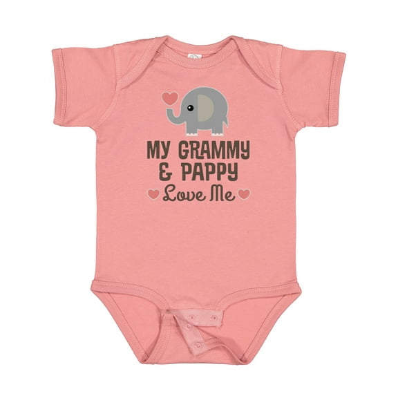 Inktastic My Grammy and Pappy Love Me Grandchild Boys or Girls Baby Bodysuit