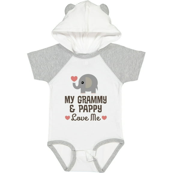 Inktastic My Grammy and Pappy Love Me Grandchild Boys or Girls Baby Bodysuit