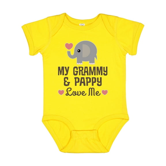 Inktastic My Grammy and Pappy Love Me Grandchild Boys or Girls Baby Bodysuit
