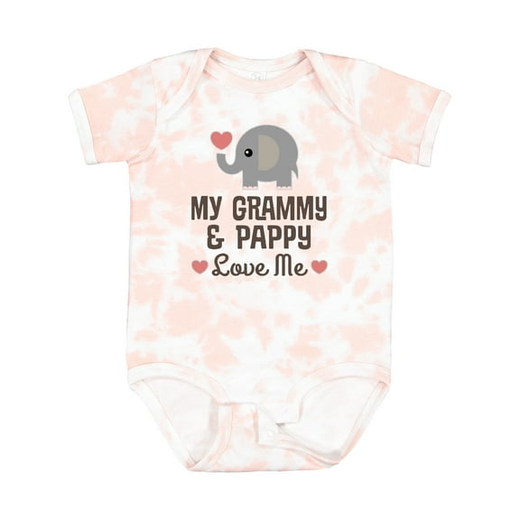 Inktastic My Grammy and Pappy Love Me Grandchild Boys or Girls Baby Bodysuit