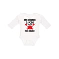 thumbnail image 1 of Inktastic My Grammy and Pops Love Me Grandson Crab Boys or Girls Long Sleeve Baby Bodysuit, 1 of 5