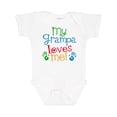 thumbnail image 1 of Inktastic My Grampa Loves Me Boys or Girls Baby Bodysuit, 1 of 5