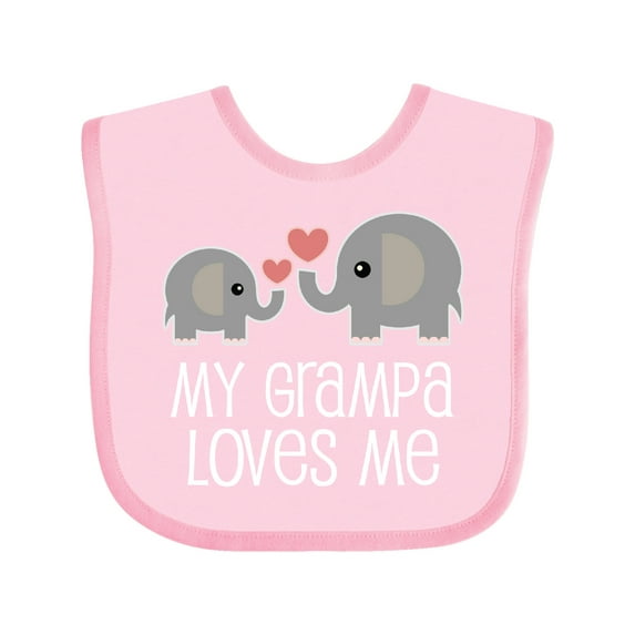 Inktastic My Grampa Loves Me Grandchild Gift Boys or Girls Baby Bib