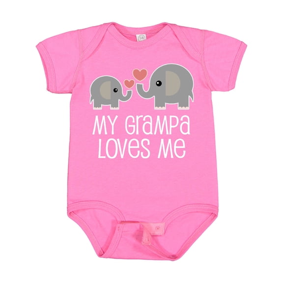 Inktastic My Grampa Loves Me Grandchild Gift Boys or Girls Baby Bodysuit