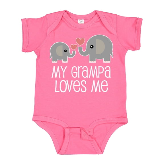Inktastic My Grampa Loves Me Grandchild Gift Boys or Girls Baby Bodysuit