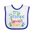 thumbnail image 1 of Inktastic My Gramps Loves Me Boys or Girls Baby Bib, 1 of 4