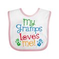 thumbnail image 1 of Inktastic My Gramps Loves Me Boys or Girls Baby Bib, 1 of 4