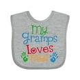 thumbnail image 1 of Inktastic My Gramps Loves Me Boys or Girls Baby Bib, 1 of 4