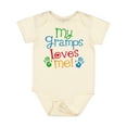 thumbnail image 1 of Inktastic My Gramps Loves Me Boys or Girls Baby Bodysuit, 1 of 5