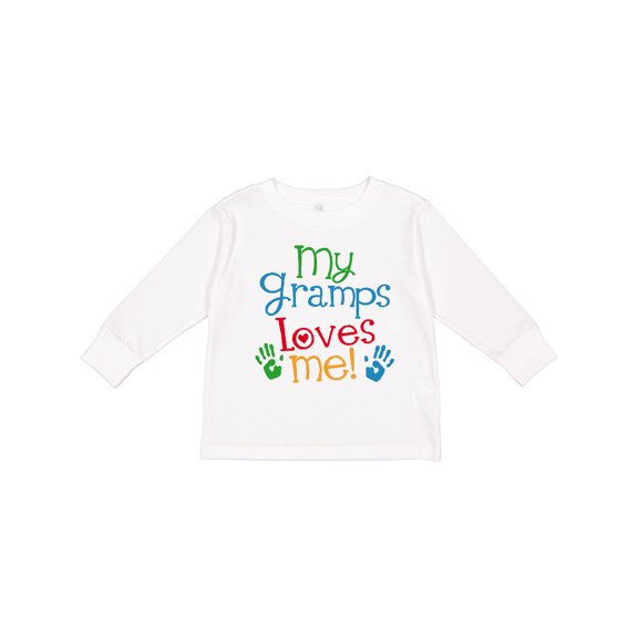 Inktastic My Gramps Loves Me Boys or Girls Long Sleeve Toddler T-Shirt