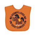 thumbnail image 1 of Inktastic My Gramps Loves Me Childs Horse Boys or Girls Baby Bib, 1 of 4