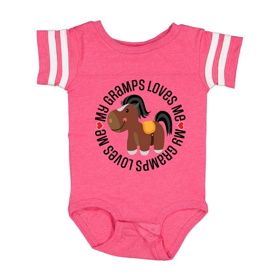 Inktastic My Gramps Loves Me Childs Horse Boys or Girls Baby Bodysuit