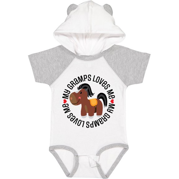 Inktastic My Gramps Loves Me Childs Horse Boys or Girls Baby Bodysuit