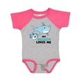 thumbnail image 1 of Inktastic My Gramps Loves Me with Cute Sharks Boys or Girls Baby Bodysuit, 1 of 5