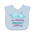 thumbnail image 1 of Inktastic My Gramps Whale-y Loves Me Boys or Girls Baby Bib, 1 of 4