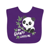 Inktastic My Grampy Loves Me Cute Panda Boys or Girls Baby Bib