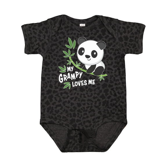 Inktastic My Grampy Loves Me- Cute Panda Boys or Girls Baby Bodysuit