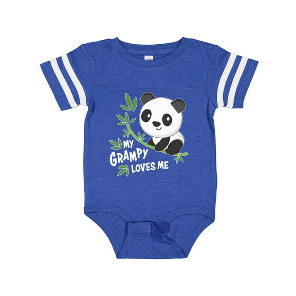 Inktastic My Grampy Loves Me- Cute Panda Boys or Girls Baby Bodysuit