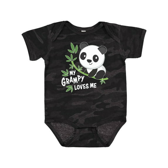 Inktastic My Grampy Loves Me- Cute Panda Boys or Girls Baby Bodysuit