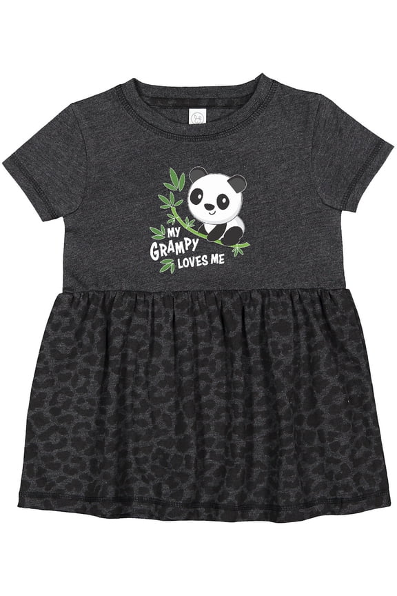 My Grampy Loves Me Cute Panda Girls Baby Dress