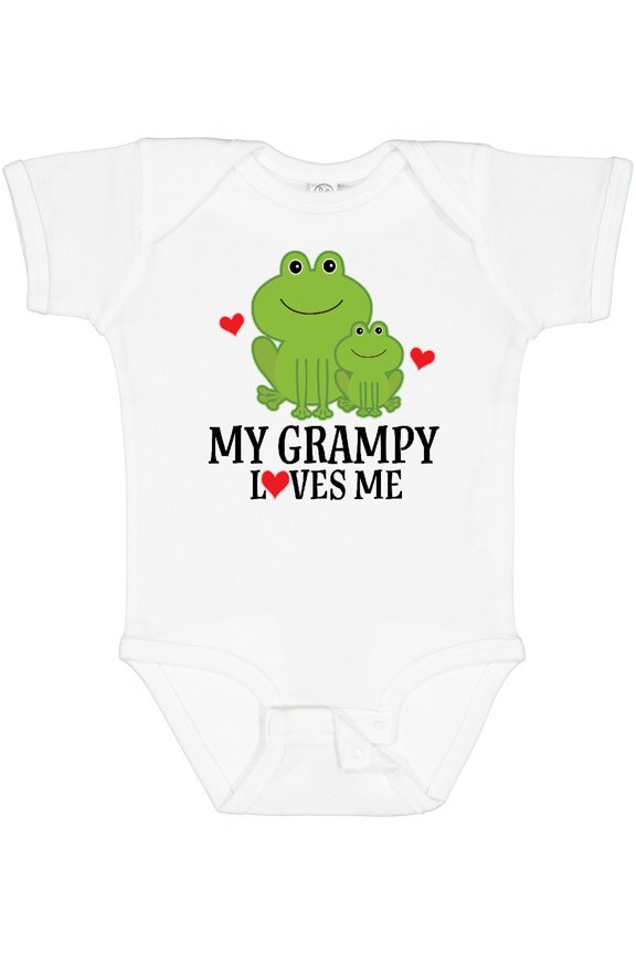 My Grampy Loves Me Frog Boys Baby Bodysuit