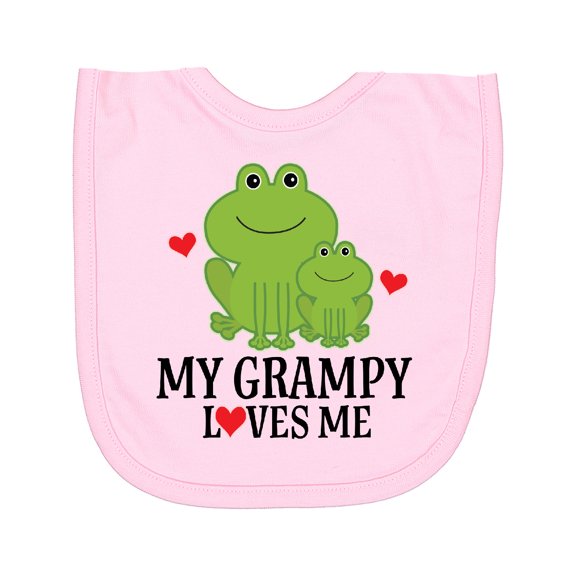 Inktastic My Grampy Loves Me Frog Newborn Bib