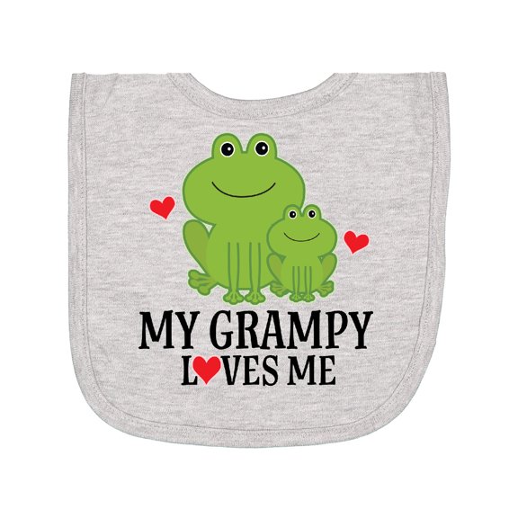 Inktastic My Grampy Loves Me Frog Newborn Bib