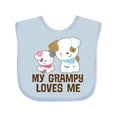 thumbnail image 1 of Inktastic My Grampy Loves Me Girls Girls Baby Bib, 1 of 4