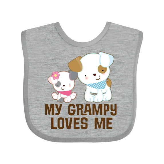 Inktastic My Grampy Loves Me Girls Girls Baby Bib
