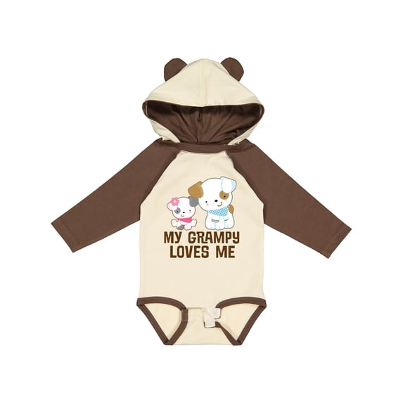 Inktastic My Grampy Loves Me Girls Girls Long Sleeve Baby Bodysuit