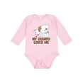 thumbnail image 1 of Inktastic My Grampy Loves Me Girls Girls Long Sleeve Baby Bodysuit, 1 of 5