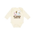 thumbnail image 1 of Inktastic My Grampy Loves Me Girls Girls Long Sleeve Baby Bodysuit, 1 of 5